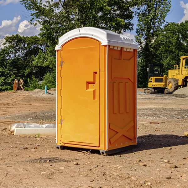 how often are the porta potties cleaned and serviced during a rental period in Overgaard AZ